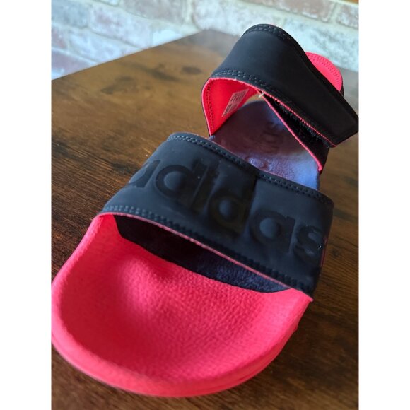 Adidas Womens Black & Pink Adjustable Sandals With Velcro Straps Size 7 - Picture 7 of 16